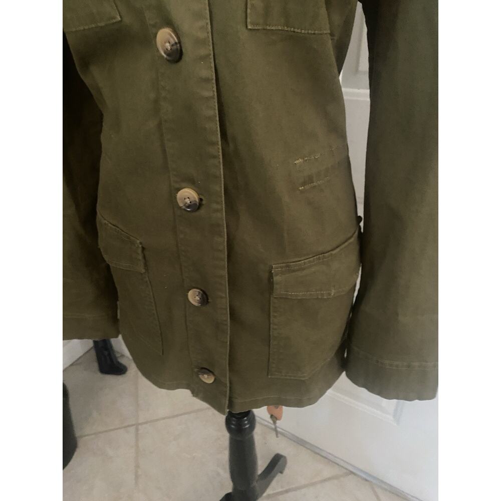 Lucky Brand Explorer Utility Olive Green 4 Flap Pocket Jackets Size MM - Picture 4 of 5